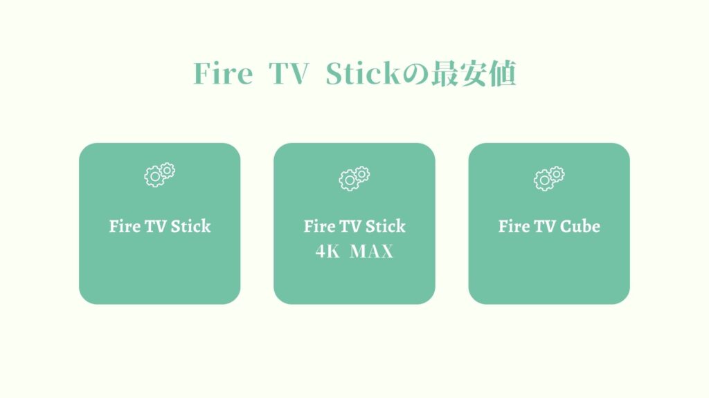 Fire TV Stickシリーズ（4K MAX,Cube）の最安値